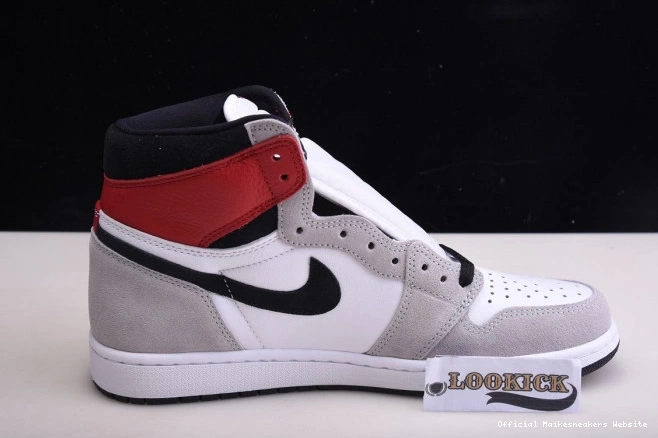 Official Maikesneakers OG Smoke 1 Jordan High 555088-126 Light Air Grey 0701